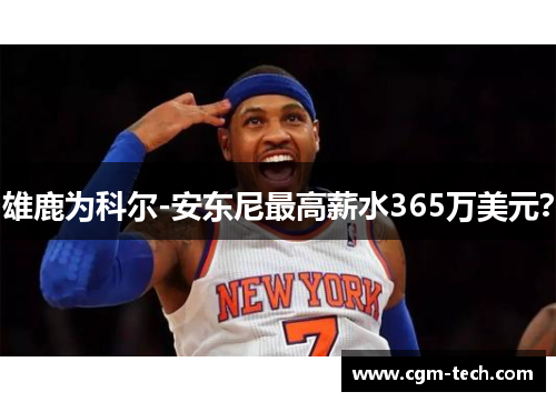 雄鹿为科尔-安东尼最高薪水365万美元？